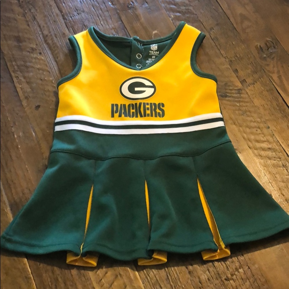 Green Bay Packer toddler cheerleading dress